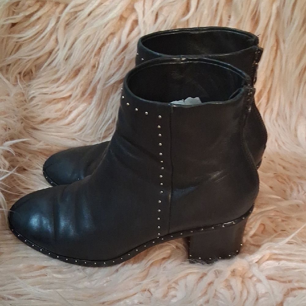 RAG & BONE Black Studded Ankle Boots SIZE 38 (7 1/2-8) - Picture 6 of 11